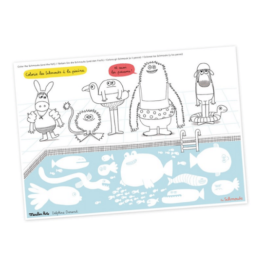 40 individuales para pintar Schmouks