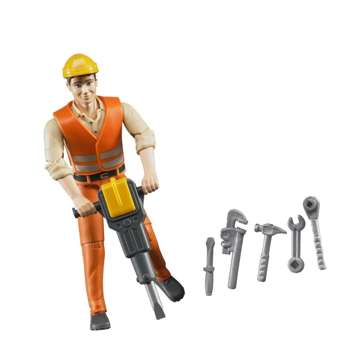 Hombre obrero con accesorios