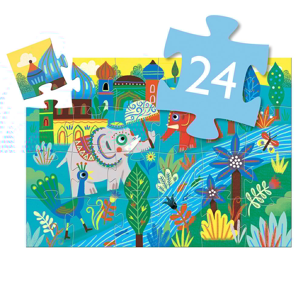Puzzle silueta Elefante  24 piezas