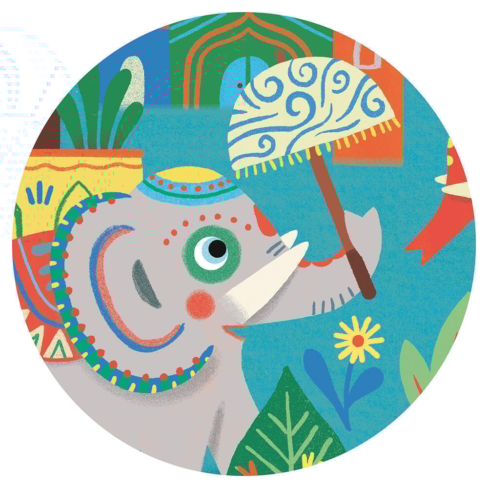 Puzzle silueta Elefante  24 piezas