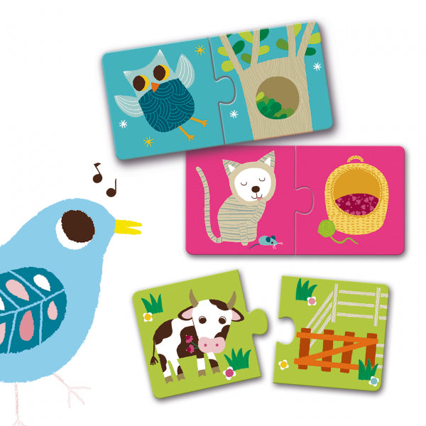 Puzzle educativo Duo-trio Habitat