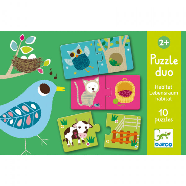 Puzzle educativo Duo-trio Habitat