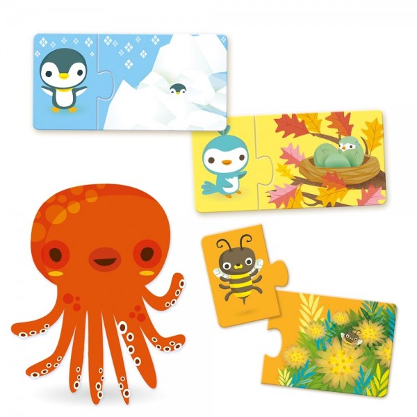 Puzzle educativo Duo Escondidas