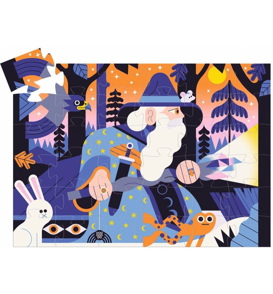 Puzzle silueta El mago 36 piezas