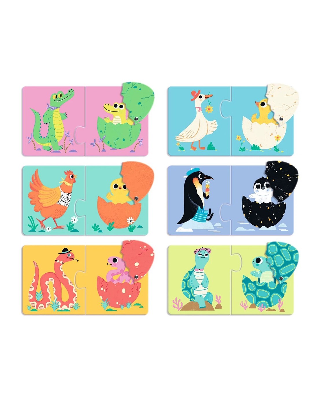 Puzzle educativo Duo huevos divertidos