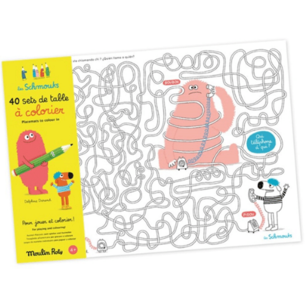 Set de 40 Manteles Coloreables con Actividades Schmouks