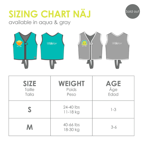 Chaleco de Natación Näj 3 a 6 años