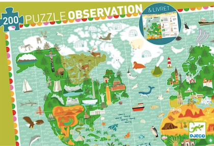 Puzzle observación Alrededor del mundo 200 piezas