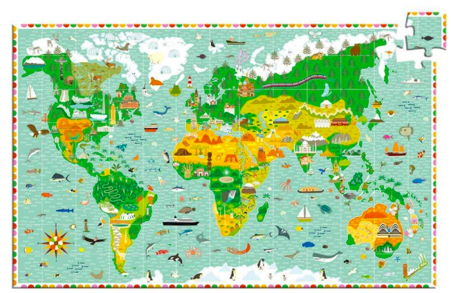 Puzzle observación Alrededor del mundo 200 piezas