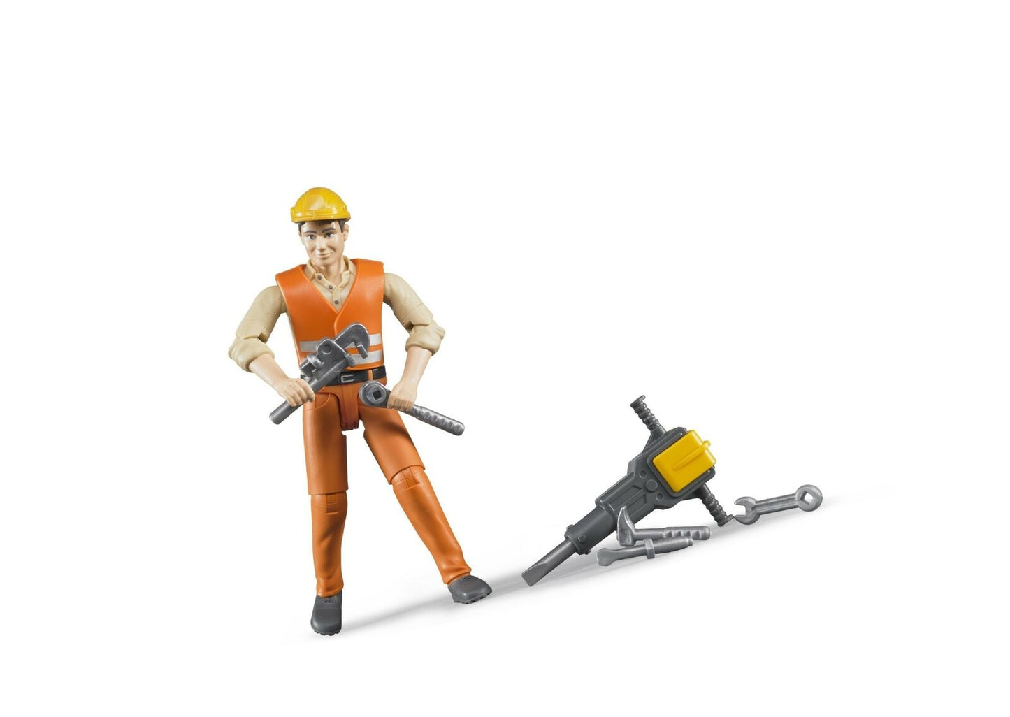 Hombre obrero con accesorios