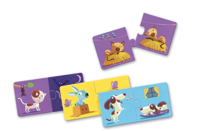 Puzzle educativo duo-trio Opuestos