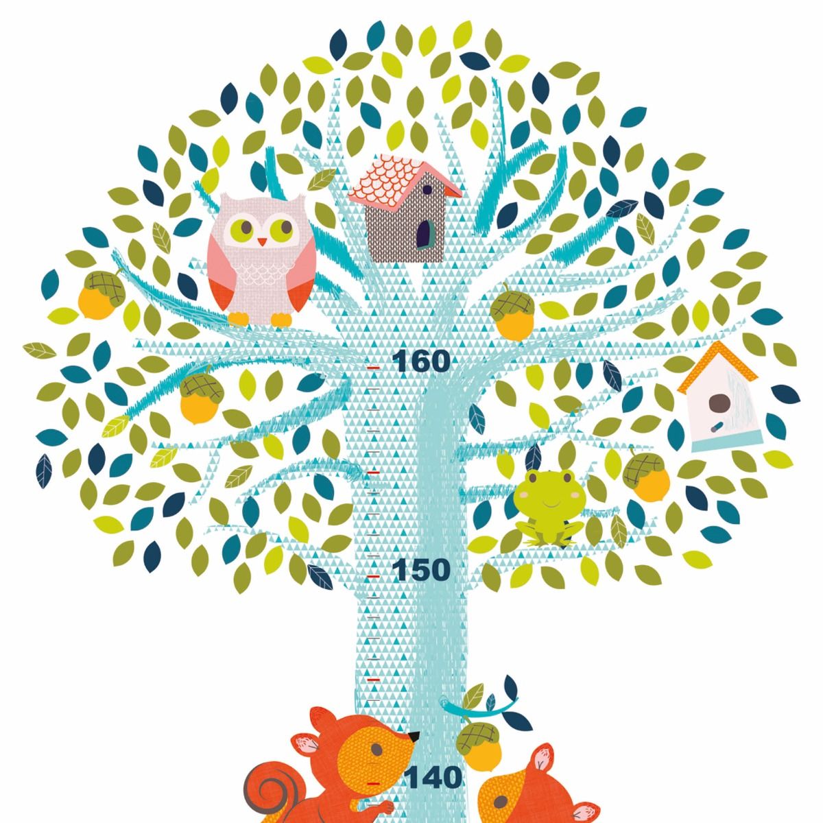 Medidor de altura adhesivo reutilizables - Amigos del bosque